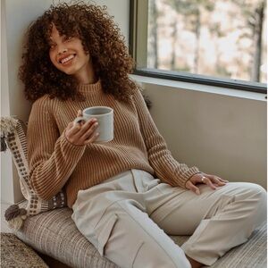 New Quince 100% Cotton Fisherman Sweater